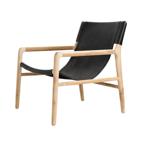 Bella Armchair - Black Leather