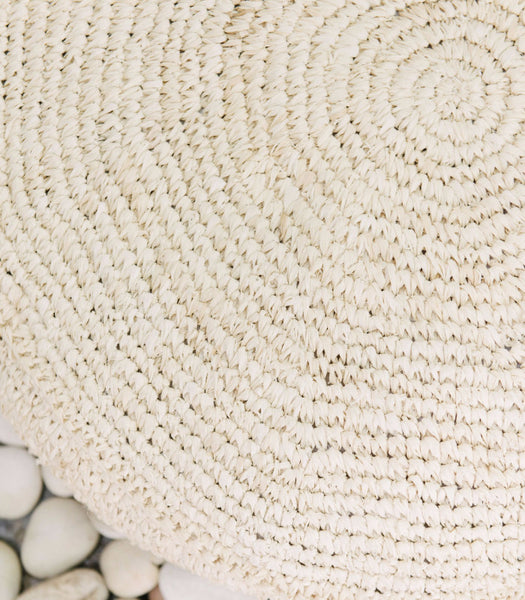 Raffia pouf top
