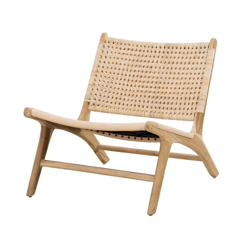 Summer Crush Cane & Leather Lounger