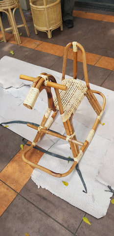 Rattan Rocking Horse: Alternate View #1