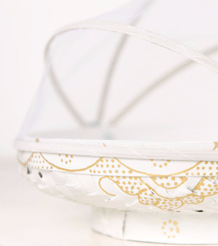White & Gold Mandala Food Basket: Alternate View #5