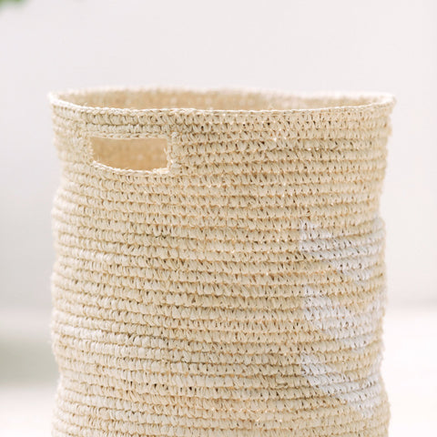 Chevron Raffia Basket: Alternate View #3