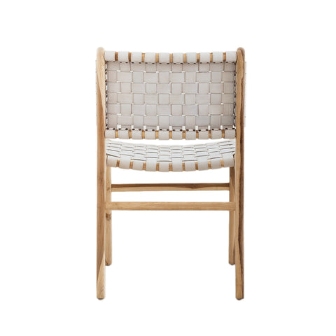 Bali Statement Dining Chair - White Leather: Alternate View #9