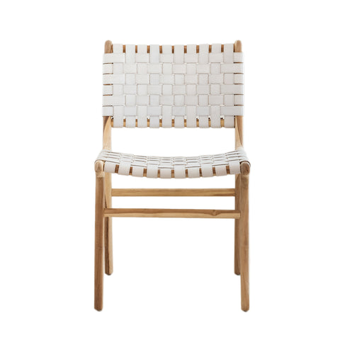 Bali Statement Dining Chair - White Leather: Alternate View #10