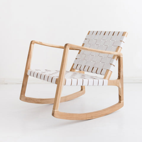 Beau Rocking Chair - White: Alternate View #2
