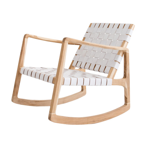 Beau Rocking Chair - White: Alternate View #1