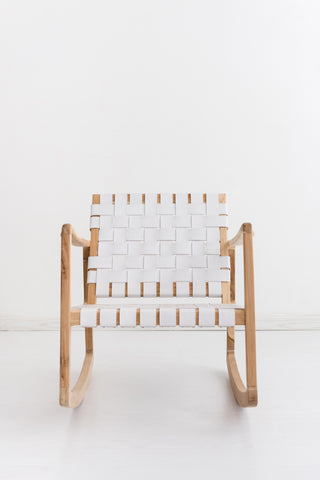 Beau Rocking Chair - White: Alternate View #3