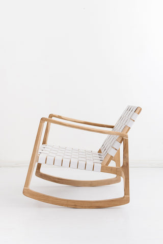 Beau Rocking Chair - White: Alternate View #4