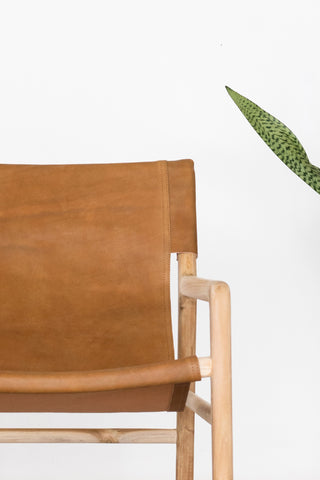 Bella Armchair - Tan Leather: Alternate View #6