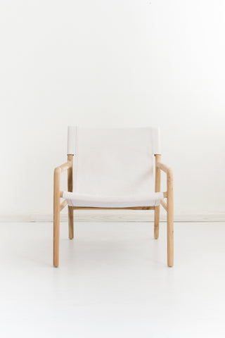 Bella Armchair - White Leather: Alternate View #3