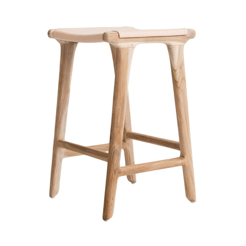 Bella Bar Stool - Blush Leather