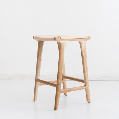 Bella Bar Stool - Blush Leather: Alternate View #2