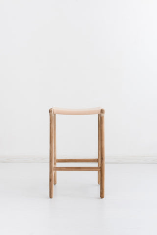 Bella Bar Stool - Blush Leather: Alternate View #3