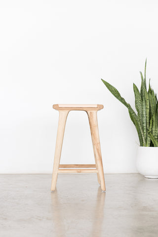 Bella Bar Stool - Blush Leather: Alternate View #6