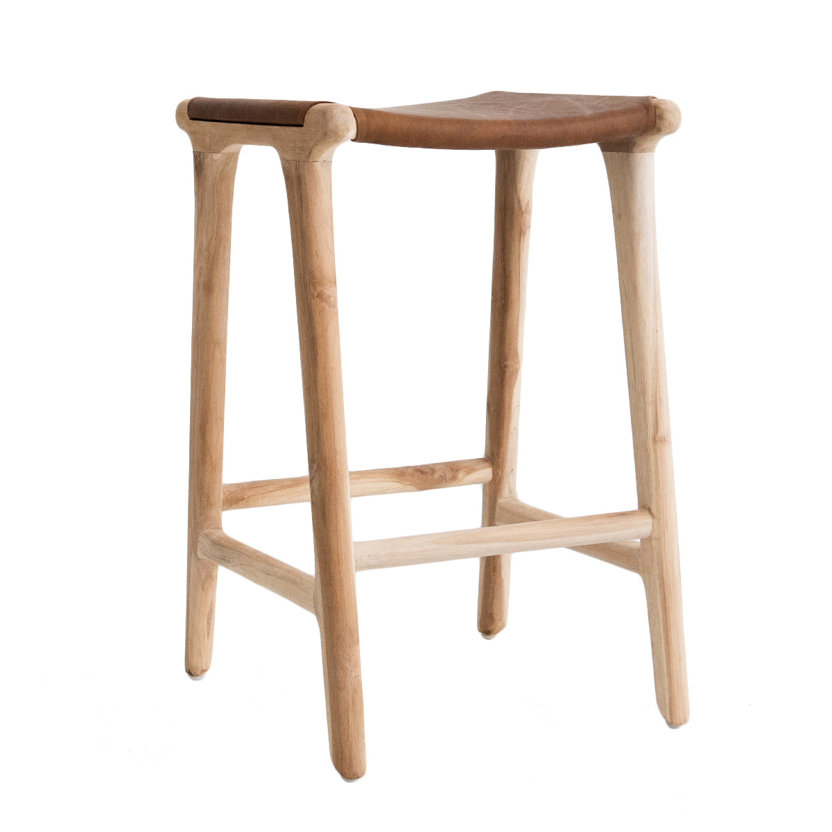 Bella Bar Stool - Tan Leather