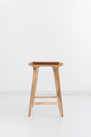 Bella Bar Stool - Tan Leather: Alternate View #3