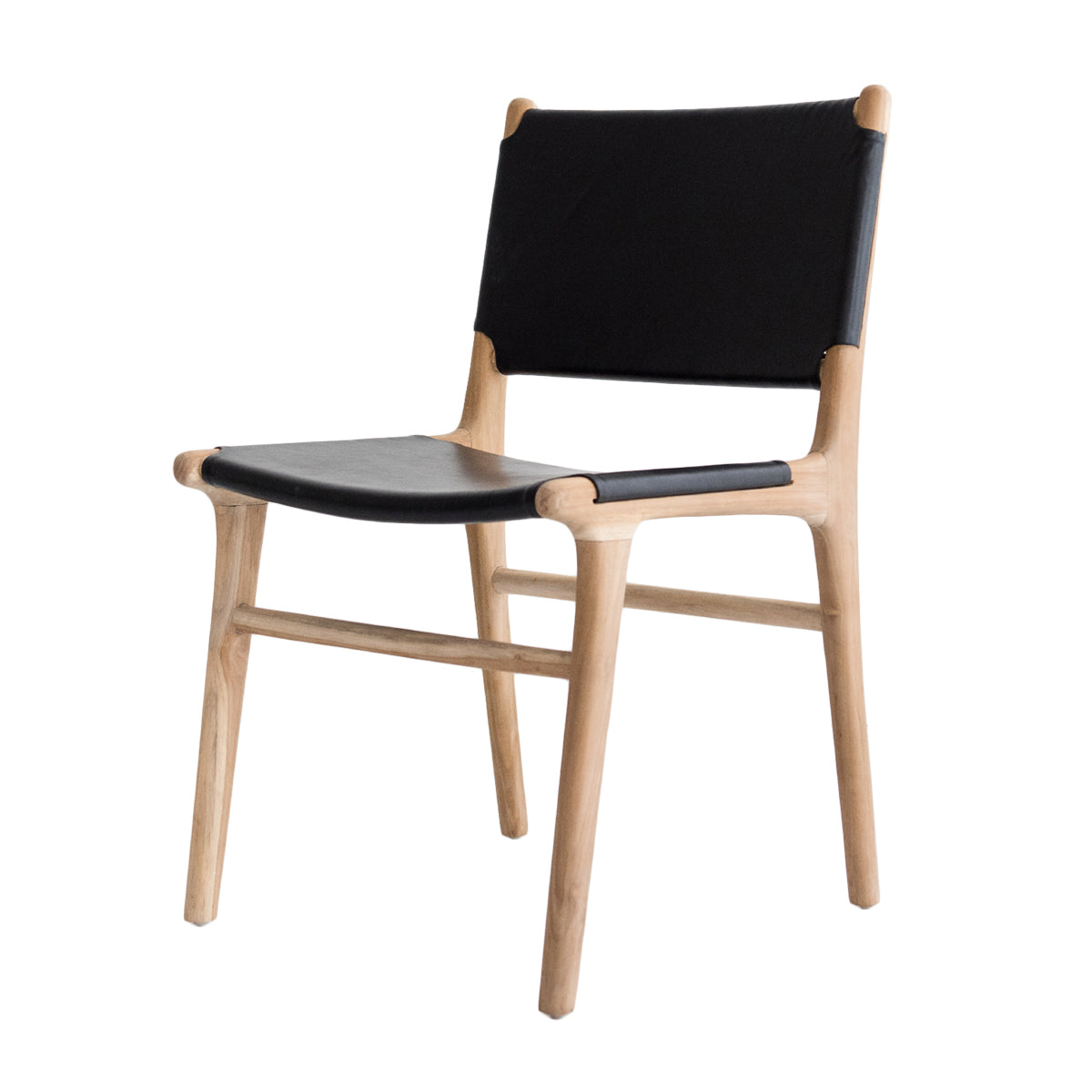 Bella Dining Chair - Black Leather