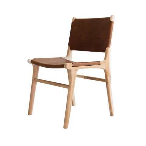 Bella Dining Chair - Tan Leather: Alternate View #1