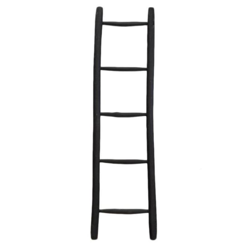 Wooden Ladder Matt Black