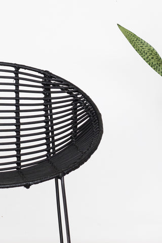 Rattan Bucket Chair Black: Alternate View #4