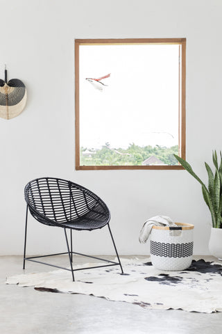 Rattan Bucket Chair Black: Alternate View #6