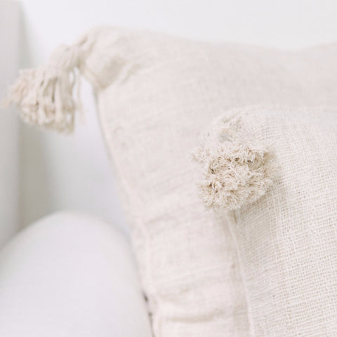 Pomania Cream Pom Pom Cushion: Alternate View #4