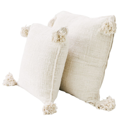 Pomania Cream Pom Pom Cushion