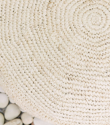 Raffia Island Round Soft Pouf: Alternate View #3