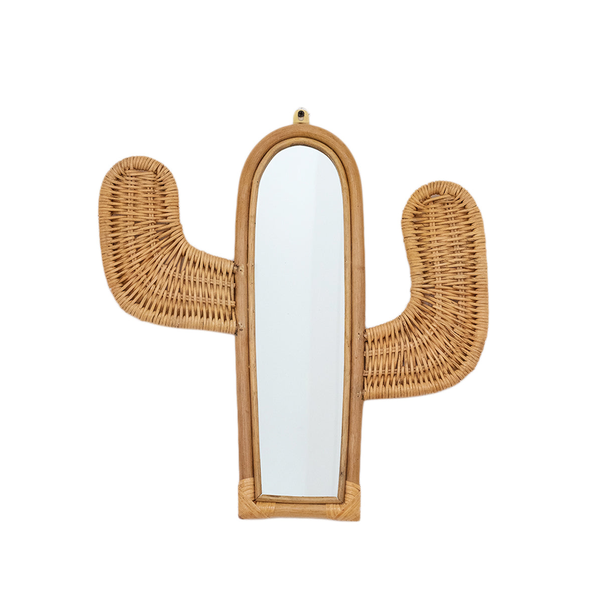 Rattan Cactus Mirror