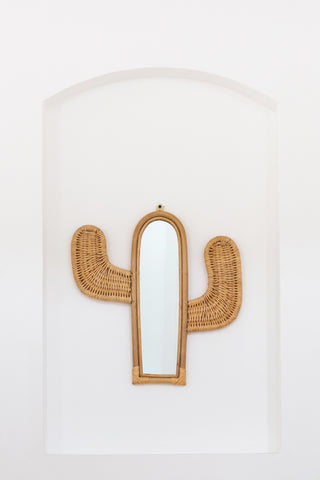 Rattan Cactus Mirror: Alternate View #2