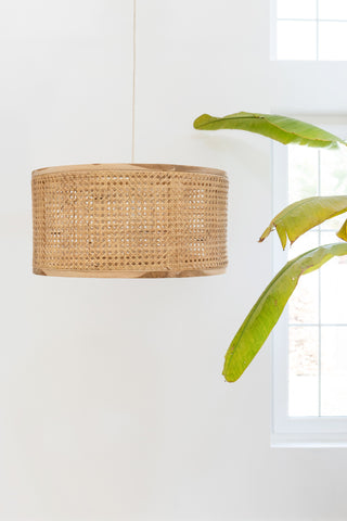 Cane and Wood Pendant Light: Alternate View #3