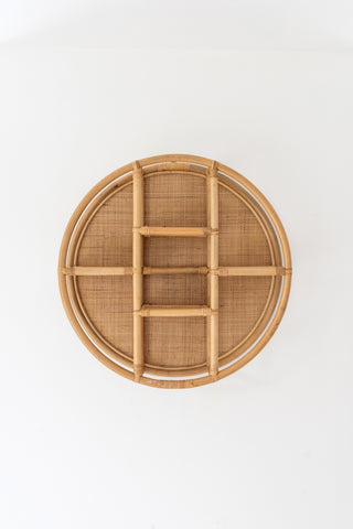 Cane & Rattan Circular Shelf: Alternate View #2