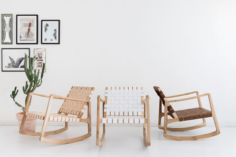 Beau Rocking Chair - White: Alternate View #8