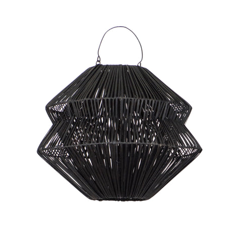 Gem Rattan Pendant Light Black: Alternate View #1