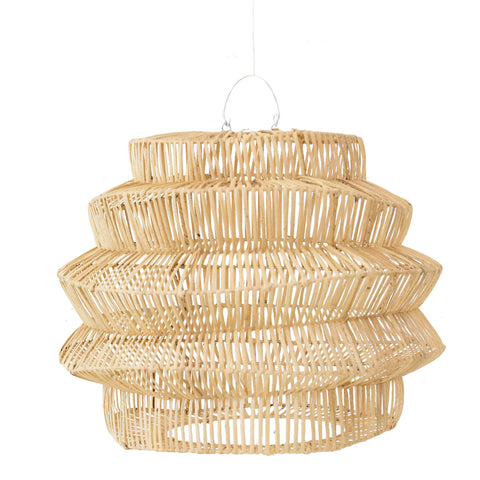 Geo Rattan Pendant Light Natural