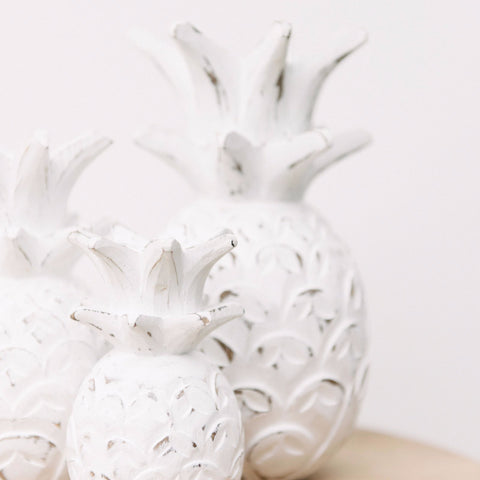 Set of 3 Wooden Pineapple Décor: Alternate View #4