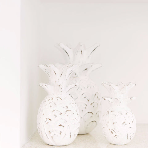 Set of 3 Wooden Pineapple Décor: Alternate View #5