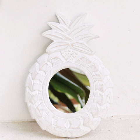wooden pineapple mirror