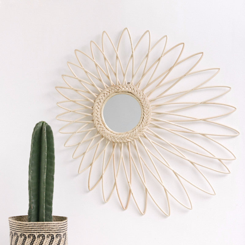 Starburst Rattan Mirror