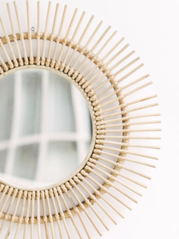 Sunburst Rattan Mirror: Alternate View #6