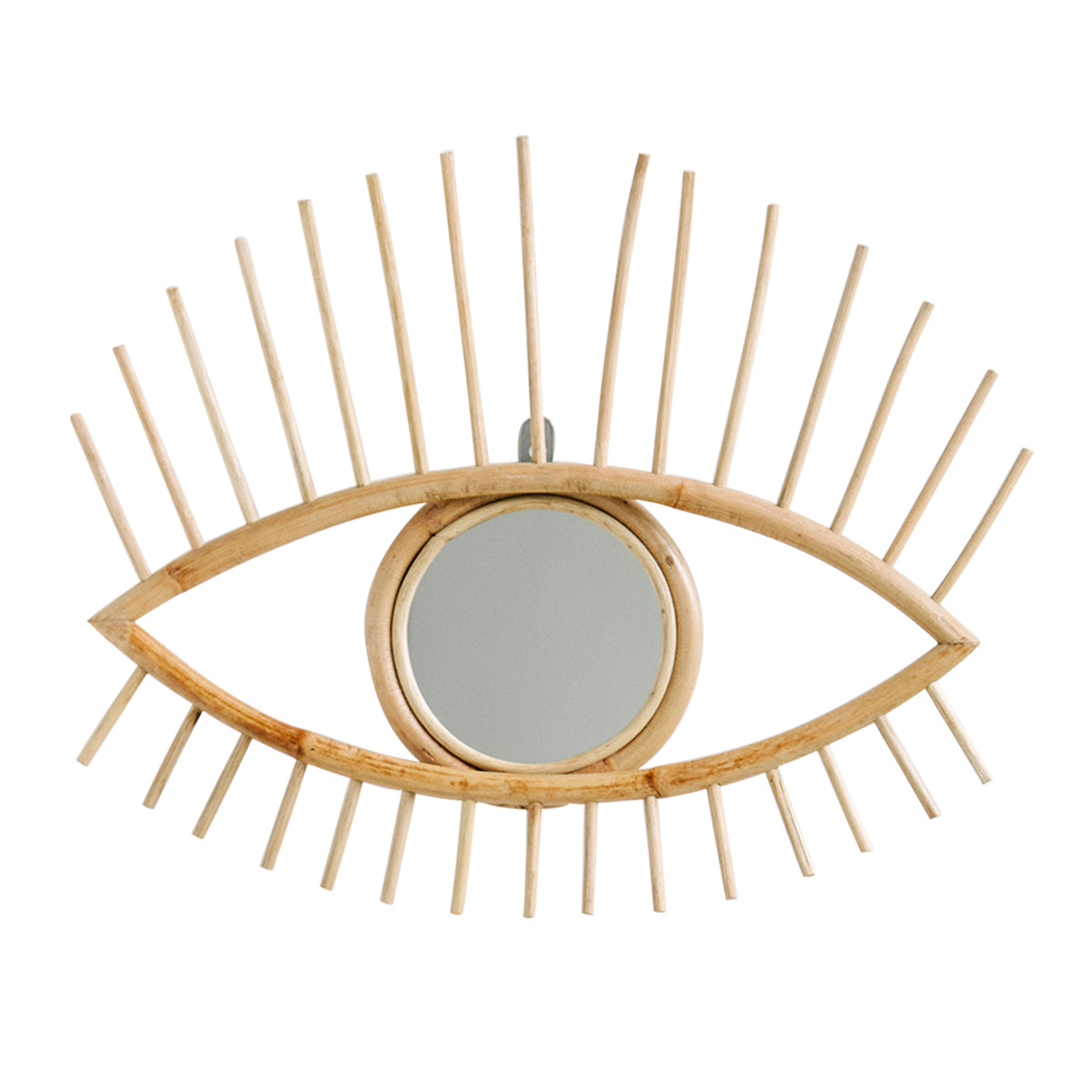 Open Eye Rattan Mirror