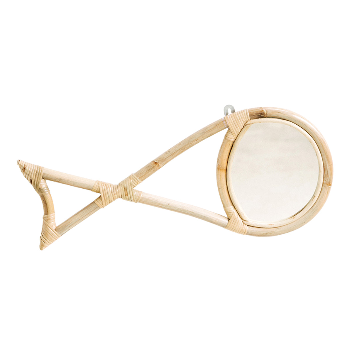 Funny Fish Rattan Mirror