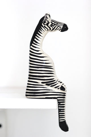 Shelfie Animal - Wooden Zebra: Alternate View #2