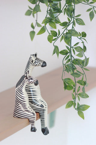 Shelfie Animal - Wooden Zebra: Alternate View #6