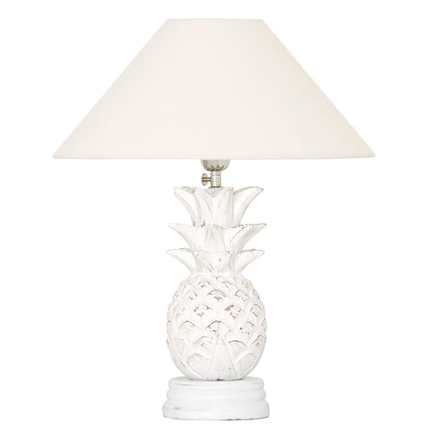 White Pineapple Lamp: Alternate View #1