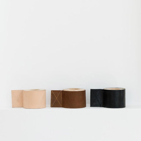 Leather Candle Holder Blush: Alternate View #2