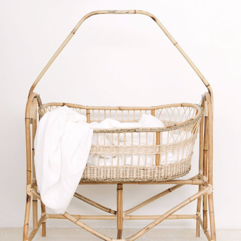 Rattan baby crib