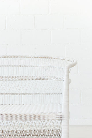 Malawi Love Seat - White: Alternate View #7