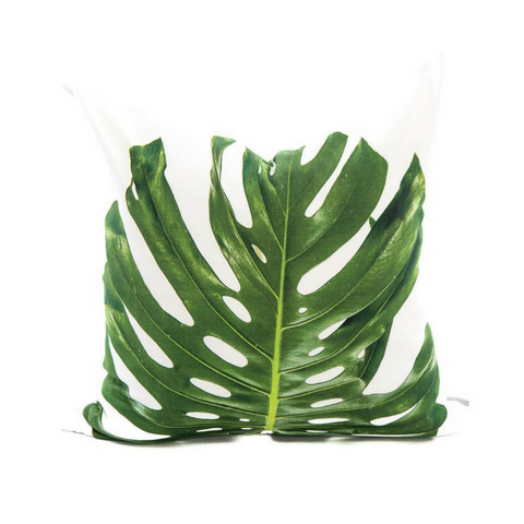 Scatter Cushion - Single Leaf Monstera - Joba Collection: Alternate View #1