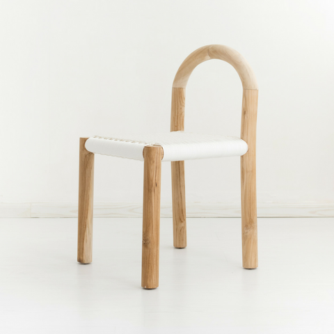Minimiss White Rattan Chair: Alternate View #2